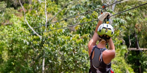Zip Lining at Jaguar Paw
